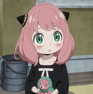 🩸 035a4370 Anya Forger Spy x Family anime, cartoon, girl, pink hair, cute, spy x family, anya forger telegram sticker