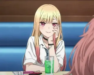 🩸 2c5b20f6 Marin Kitagawa My Dress-Up Darling anime, girl, smiling, blond hair, cute, cosplay, Marin Kitagawa, My Dress-Up Darling telegram sticker