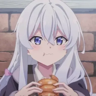 🩸 36b21ae5 anime, girl, eating, food, cute telegram sticker