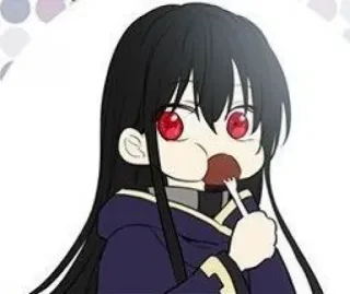 🩸 4195ae8e sticker, anime, cute, eating, cartoon, manga telegram sticker