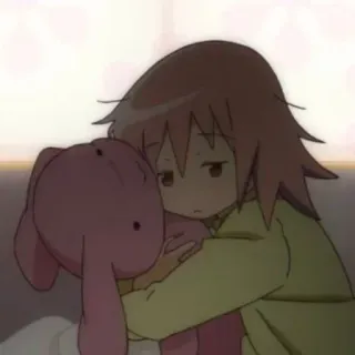 🩸 68bdbbac anime, girl, sad, plush, cute, kawaii, lonely telegram sticker