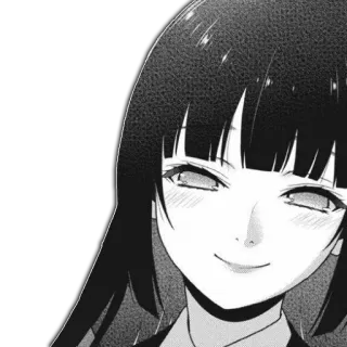 😊 1a0ddabe Anime, Manga, Gadis, Senyum, Hitam putih, Lucu, Kartun telegram sticker