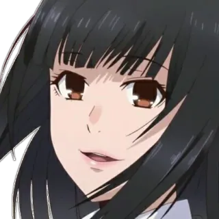 😃 6220620a Yumeko Jabami Kakegurui Anime, Kakegurui, Yumeko Jabami, Judi, Ekspresi, Wanita, Rambut hitam telegram sticker