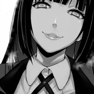 🙂 77374b42 Yumeko Jabami Kakegurui Anime, Manga, Kakegurui, Yumeko Jabami, Judi, Sekolah telegram sticker