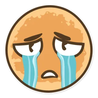 😭 7cd8b51f triste, pleurer, emoji, larme, contrarié, visage telegram sticker