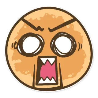 😧 b2ef53e8 en colère, emoji, fou, crier, hurler, dessin animé, expression telegram sticker