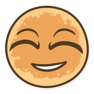 😄 f00a80c5 Emoji, Sourire, Joyeux, Mignon, Dessin animé, Expression telegram sticker
