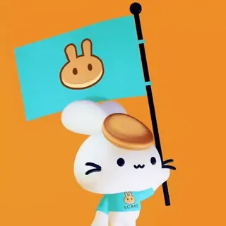 🥞 2dcc576b SCAKE cute, rabbit, pancake, flag, kawaii, animal, cartoon telegram sticker