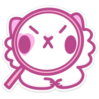 😠 3f611d53 可爱, 猫, 生气, 放大镜, 动物 telegram sticker
