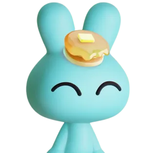 🐰 00b7543a lapin, lapinou, crêpe, mignon, kawaii, nourriture, animal telegram sticker