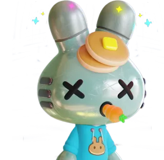 🦾 428c6560 lapin, crêpes, carotte, dessin animé, mignon, animation telegram sticker