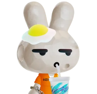 🍳 d70638d9 44311 lapin, oeuf, prison, prisonnier, drôle telegram sticker