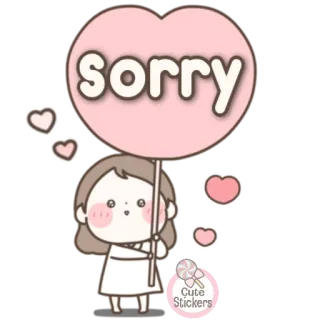 🍭 068ed63f sorry apology, cute, sorry, sticker, girl telegram sticker