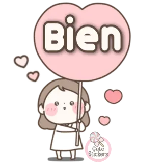 🍭 1899527e Bien cute, girl, hearts, pink, well, good, lollipop telegram sticker