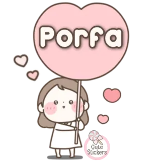 🍭 25ac3b1e Porfa cute, girl, hearts, cartoon, pink, please, adorable, kawaii telegram sticker