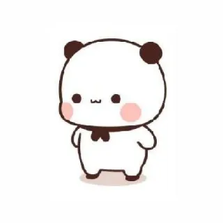 🍯 3f2776cd Panda, Słodkie, Zwierzę, Kreskówka, Kawaii, Naklejka telegram sticker