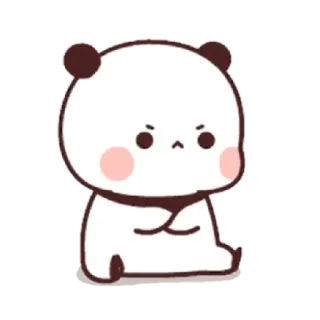 🍯 b5f57ec2 Panda, Słodki, Kreskówka, Zły, Smutny, Niedźwiedź telegram sticker