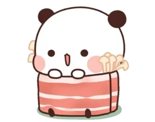 🍯 c71547a0 Panda, Kreskówka, Słodkie, Zwierzę, Grzyby, Kawaii telegram sticker