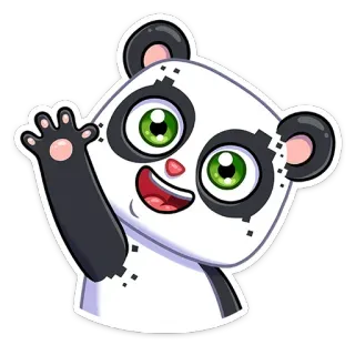 👋 c0bc5c1a panda, animal, cute, kawaii, waving, friendly telegram sticker