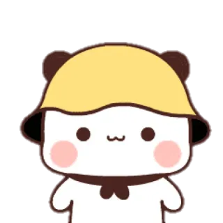 🍦 b0dbb4a9 schattig, kawaii, beer, dier, cartoon, hoed telegram sticker