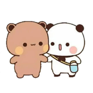 🥕 bd77ccb7 Cartoon, Beren, Schattig, Kawaii, Dieren, Vriendschap telegram sticker