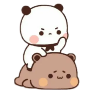 😞 37e613d2 słodki, miś, panda, naklejka, kreskówka, kawaii telegram sticker