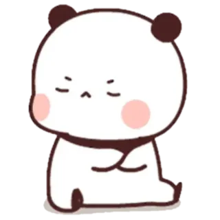 😣 50609d78 panda, słodki, zwierzę, kreskówka, kawaii, naklejka telegram sticker