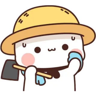 🪓 0658e1dd lucu, kartun, karakter, topi, beliung whatsapp sticker