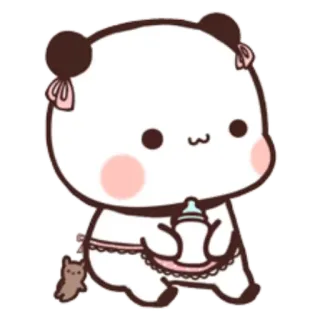 🍼 9ac02753 panda, imut, bayi, kartun, stiker, kawaii whatsapp sticker