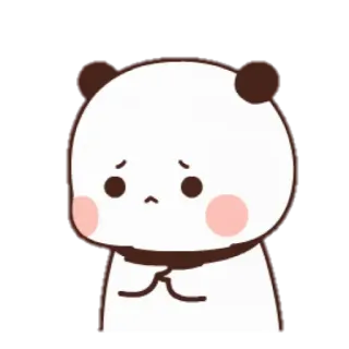 😟 617540ca Panda, Triste, Lindo, Animal, Dibujos animados whatsapp sticker