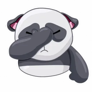 🤦‍♂️ d9b5bb57 Panda, Facepalm, Beruang, Kartun, Binatang, Sedih, Kecewa telegram sticker