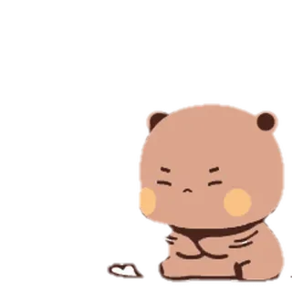 🐍 1a9557e3 urso, triste, chateado, desenho animado, fofo, kawaii telegram sticker