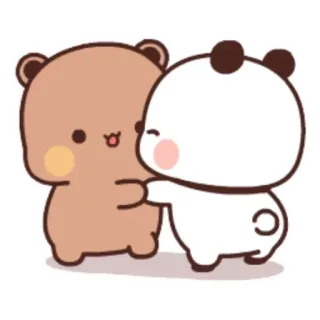 🍼 18d86764 熊, 熊猫, 可爱, 卡通, 拥抱, 卡哇伊 telegram sticker