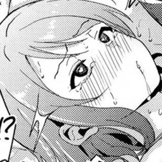 🤤 e8a20318 อนิเมะ, มังงะ, เหงื่อ, ภาพระยะใกล้ telegram sticker