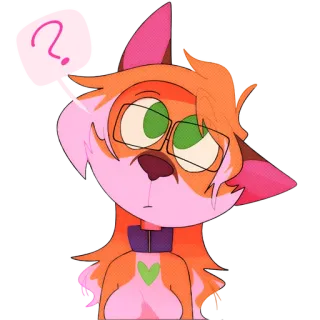 ❓ 3e48668d Katze, Cartoon, Frage, Denken, Verwirrt, Sticker telegram sticker