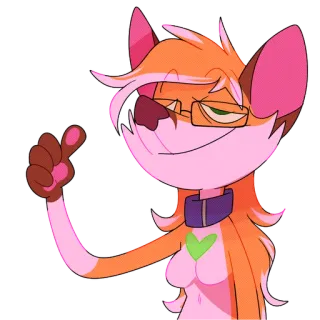 👍 40820a4a Daumen runter, Cartoon, Fuchs, Brille, Sarkastisch telegram sticker