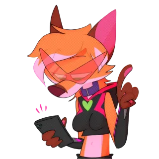 ☝️ e29bdac1 Cartoon, Tier, Brille, Fell telegram sticker