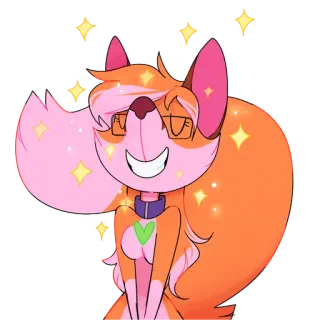 ✨ e38634e2 Cartoon, Hund, Glitzer, Fröhlich, Halsband, Rosa, Fell telegram sticker