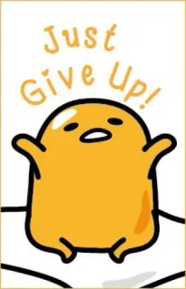 🥚 a012aaad Gudetama Just Give Up! Gudetama, faules Ei, Sanrio, Cartoon, süß, Ei, gib einfach auf telegram sticker