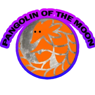 😗 febf7879 PANGOLIN OF THE MOON trenggiling, bulan, binatang, luar angkasa, satwa liar, alam whatsapp sticker