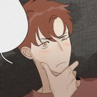 🎞 7e11a2bb 男, 考えている, 漫画, 熟考, 疑問, 表情 whatsapp sticker