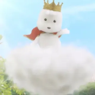 👶 228e9124 การ์ตูน, เมฆ, พระราชา, ผ้าคลุม, มงกุฎ, น่ารัก telegram sticker