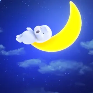 👶 38c02939 นอนหลับ, พระจันทร์, กลางคืน, การ์ตูน, น่ารัก, ตัวละคร, ฝัน, ดาว telegram sticker