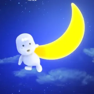 👶 fb60624c น่ารัก, พระจันทร์, กลางคืน, การ์ตูน, ตัวละคร telegram sticker