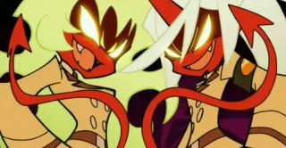 😈 3afdb2a6 iblis, setan, animasi, neraka, kartun telegram sticker