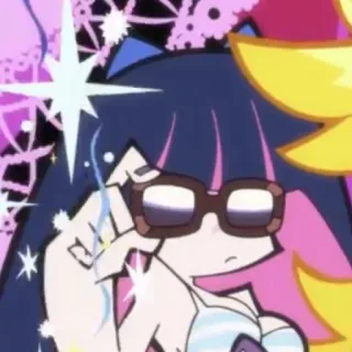 🌟 9ee31796 Stocking Anarchy Panty & Stocking with Garterbelt Anime, Pończochy, Okulary, Dziewczyna, Kreskówka telegram sticker