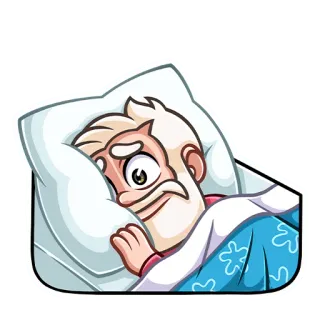 😦 b3302f65 sen, śpiący, kreskówka, łóżko, poduszka, zmęczony, relaks telegram sticker