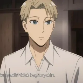 🚰 3065228a Loid Forger Spy x Family ku sendiri tidak begitu yakin. 애니메이션, 스파이 패밀리, 로이드 포저, 남성, 진지한 telegram sticker