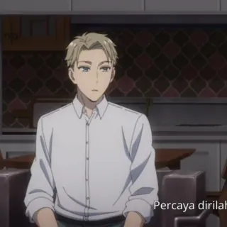 🚰 4208554b Loid Forger Spy x Family Percaya dirilah 애니메이션, 스파이 패밀리, 로이드 포저, 자신감, 동기 부여 telegram sticker