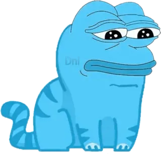 🇨🇰 eff68322 Pepe the Frog Dnl Pepe Ếch Xanh, Meme, buồn, Khủng long, Hoạt hình, Meme trên mạng telegram sticker